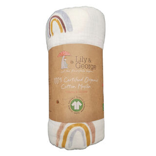 100% Organic Cotton Muslin - Rainbow