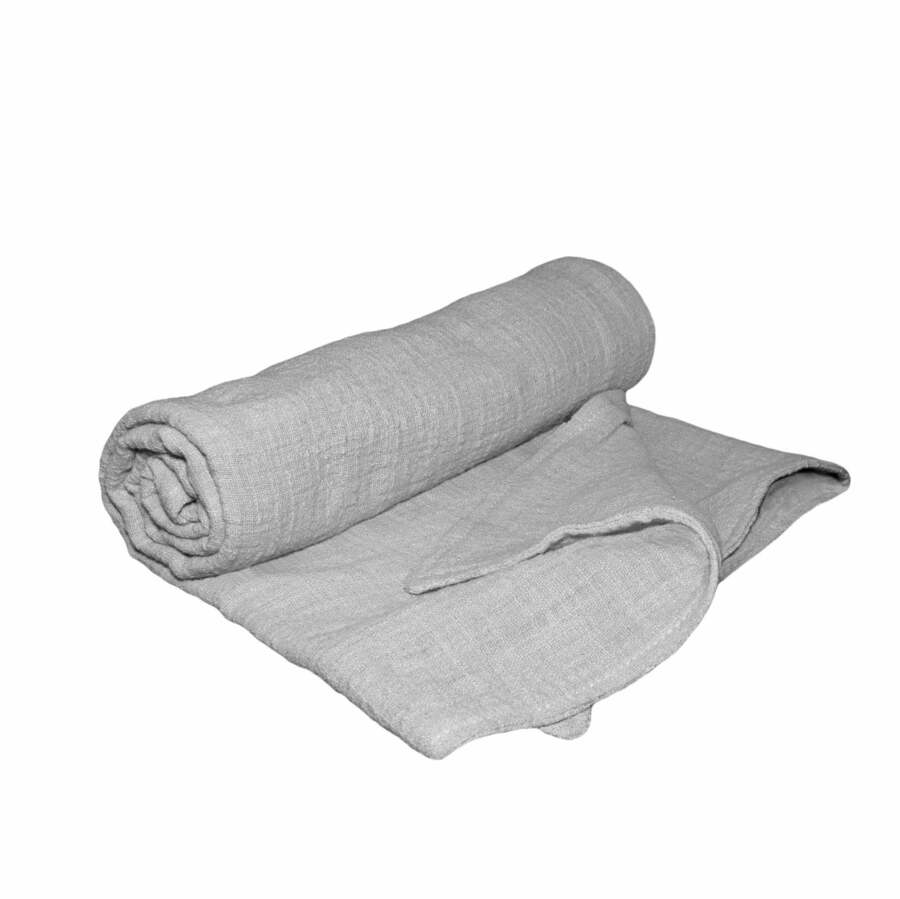 Grey Linen Blanket / Wrap