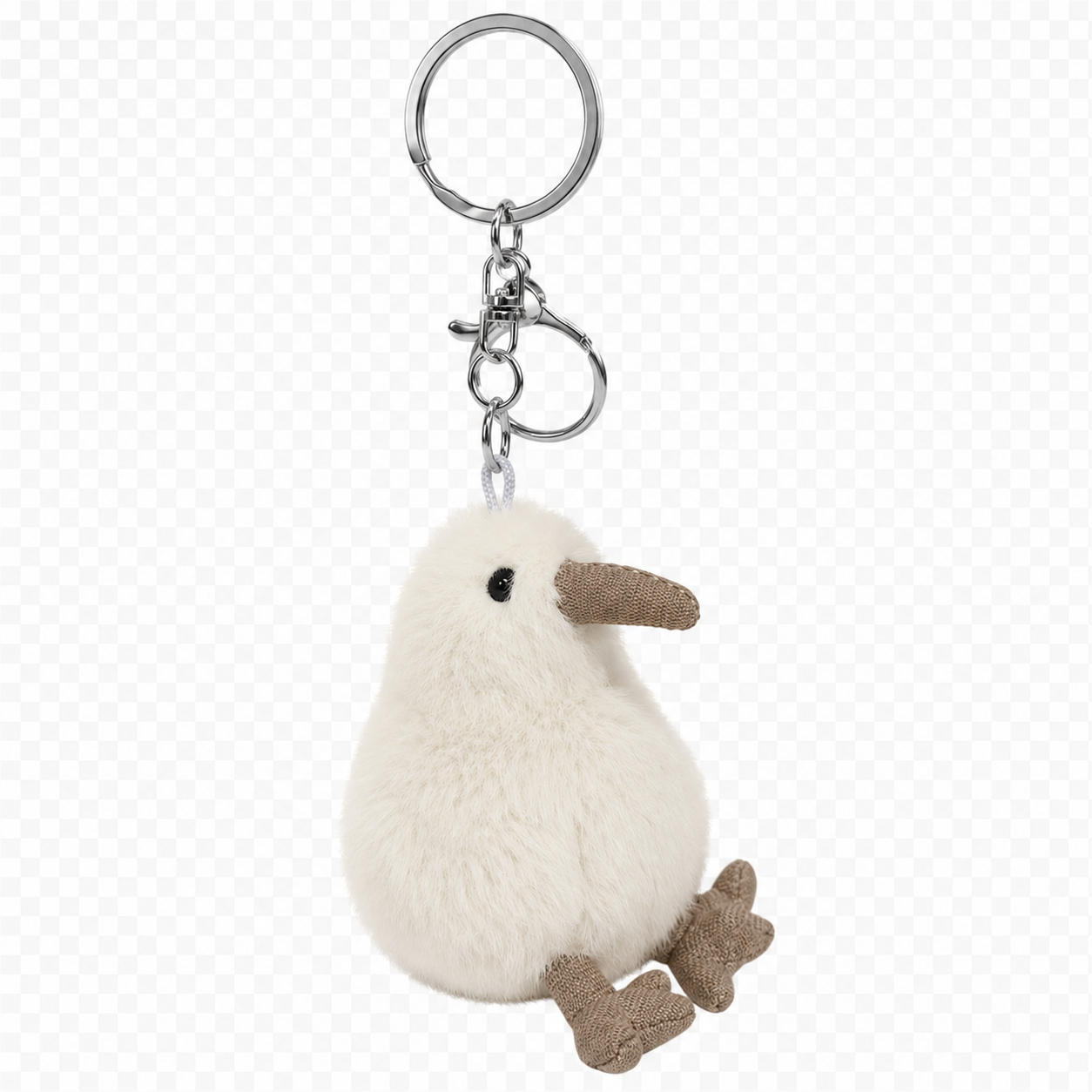 Koko the Kiwi Keyring - White